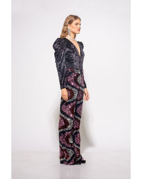 Pantalon Flo sequins violet