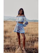 Top en coton Rosa blue palm tree
