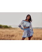 Top en coton Rosa blue palm tree