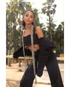 Bra en coton Top strass noir