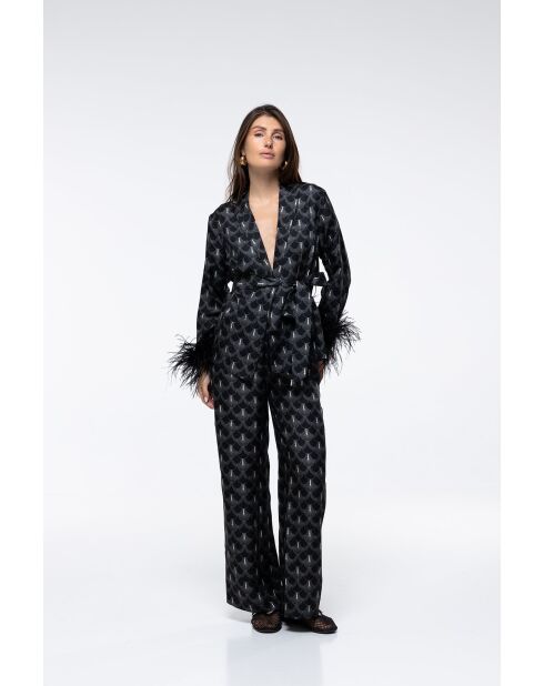 Pantalon Kenza black peacock