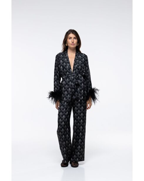 Pantalon Kenza black peacock