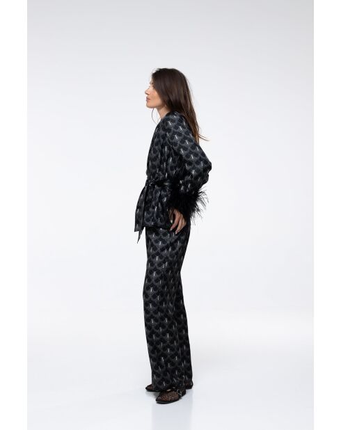 Pantalon Kenza black peacock