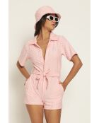 Jumpsuit Carolina eponge rose