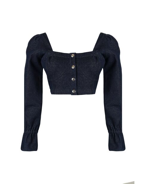 Top en coton Sharon denim