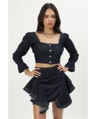 Top en coton Sharon denim