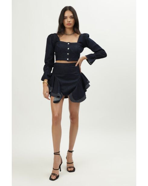 Top en coton Sharon denim