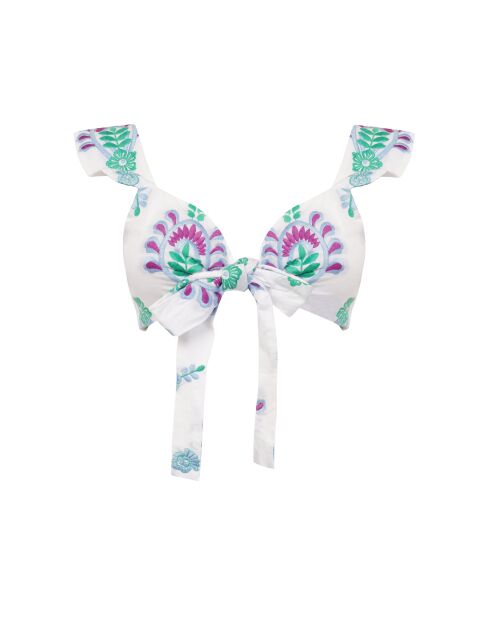 Top en coton Lili topaz bleu