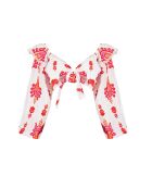 Top en coton Aleks topaz rouge