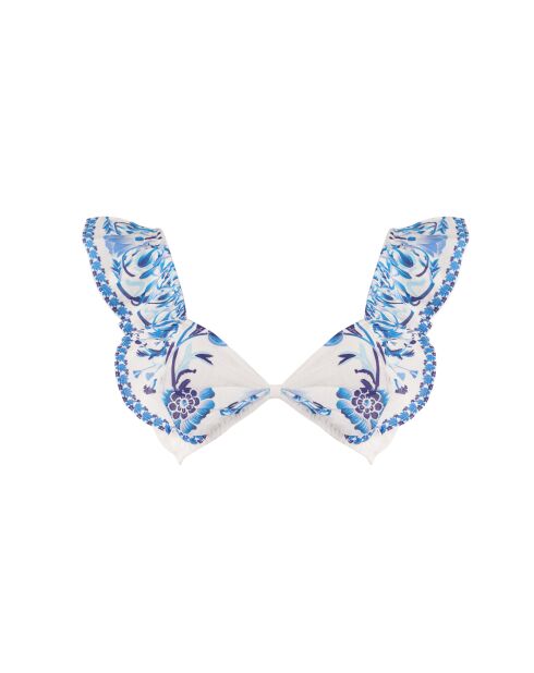 Top en coton Zoe blue palm tree