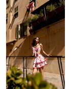 Top en coton Lili topaz rouge