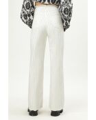 Jeans en coton Scarlett strass blanc