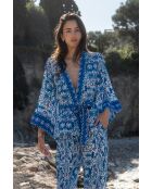 Kimono Dalia bleu aztec