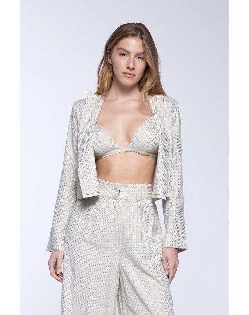 Bra Top strass beige