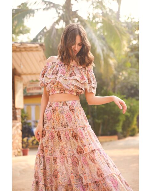 Top en coton Nelly pastel