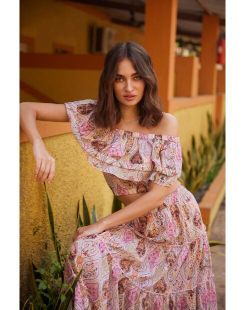 Top en coton Nelly pastel