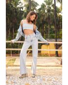 Bra en coton Top strass bleu