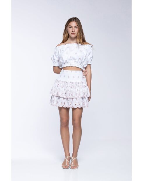 Jupe en coton Paulina taupe