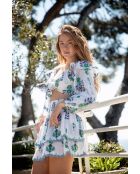 Top en coton Aleks topaz bleu