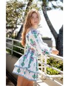 Top en coton Aleks topaz bleu