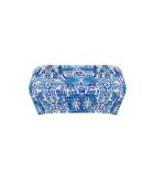 Tube Top bleu aztec
