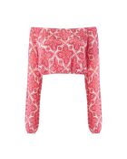 Top Joana red lotus