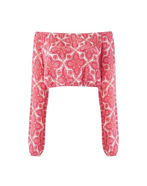 Top Joana red lotus
