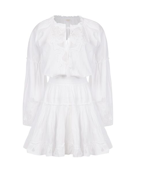 Robe en coton Nati blanche