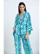 Kimono Dalia aqua