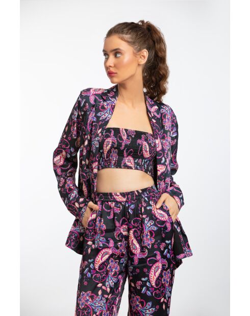 Tube Top purple paisley