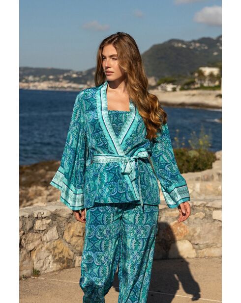Kimono Dalia jade