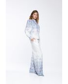 Chemise en lin mélangé Jessy persian blue