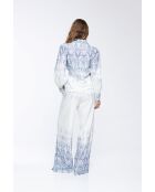 Chemise en lin mélangé Jessy persian blue