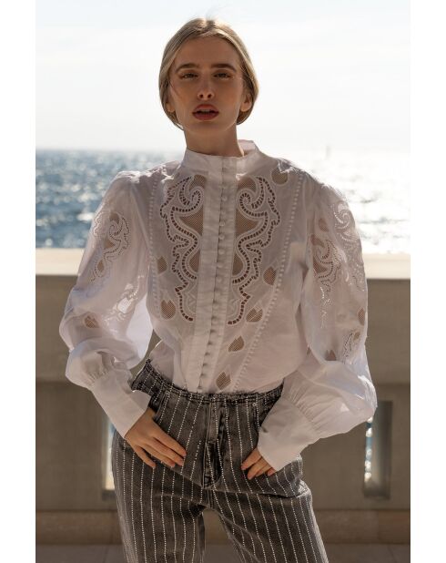 Chemise en coton Nola blanche