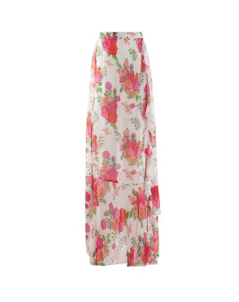 Jupe Kelly floral blanche