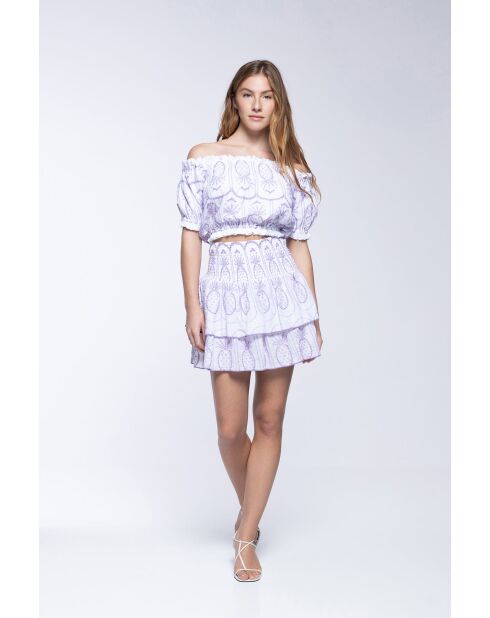 Jupe en coton Paulina pineapple