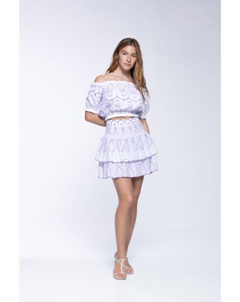 Jupe en coton Paulina pineapple
