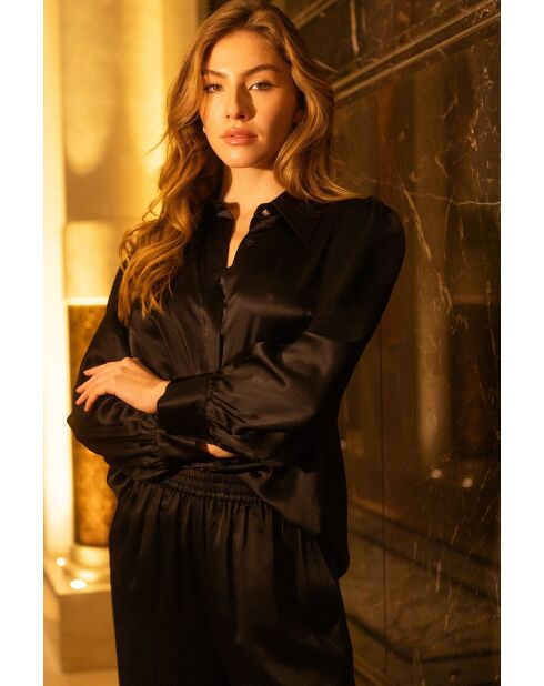 Chemise Magalie soie noire