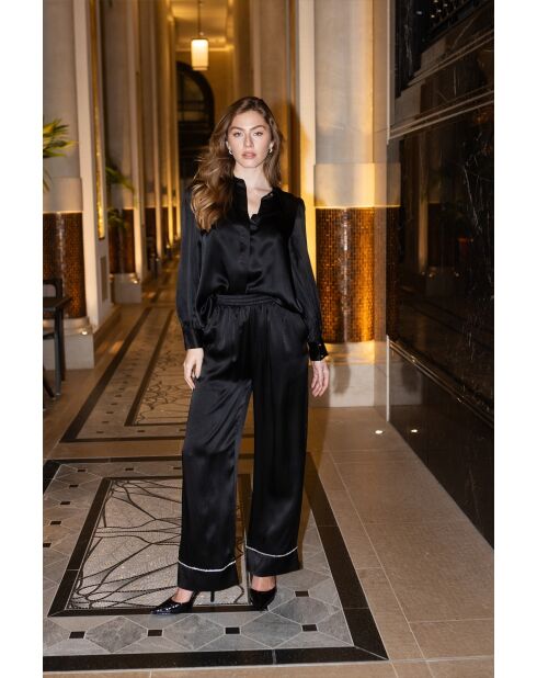 Chemise Magalie soie noire
