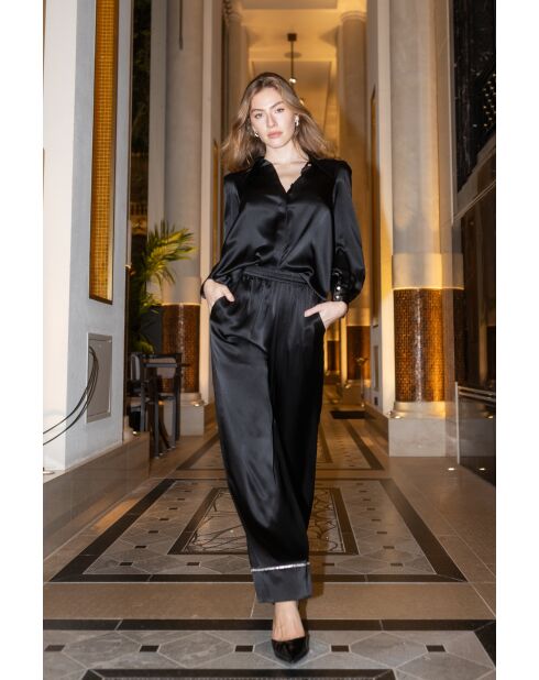 Chemise Magalie soie noire