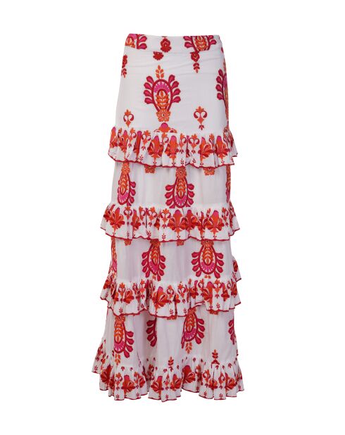 Jupe en coton Nais topaz rouge