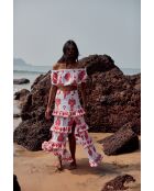 Jupe en coton Nais topaz rouge