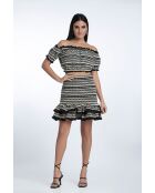 Jupe en coton Eliana crochet beige