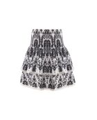 Jupe en coton Paulina broderie noire