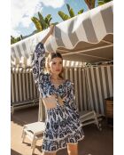 Jupe en coton Paulina broderie noire