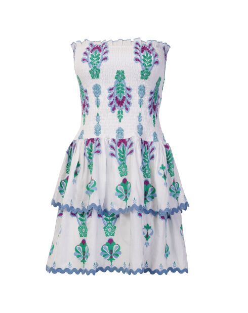 Robe en coton Ines topaz bleue