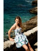 Robe en coton Ines topaz bleue