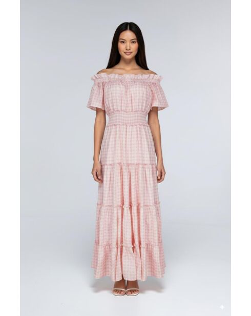 Robe en coton Sandy pink vichy