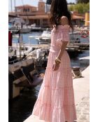 Robe en coton Sandy pink vichy