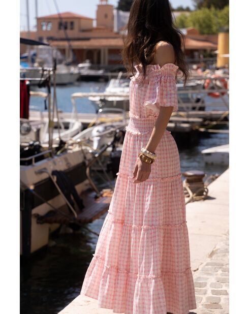 Robe en coton Sandy pink vichy